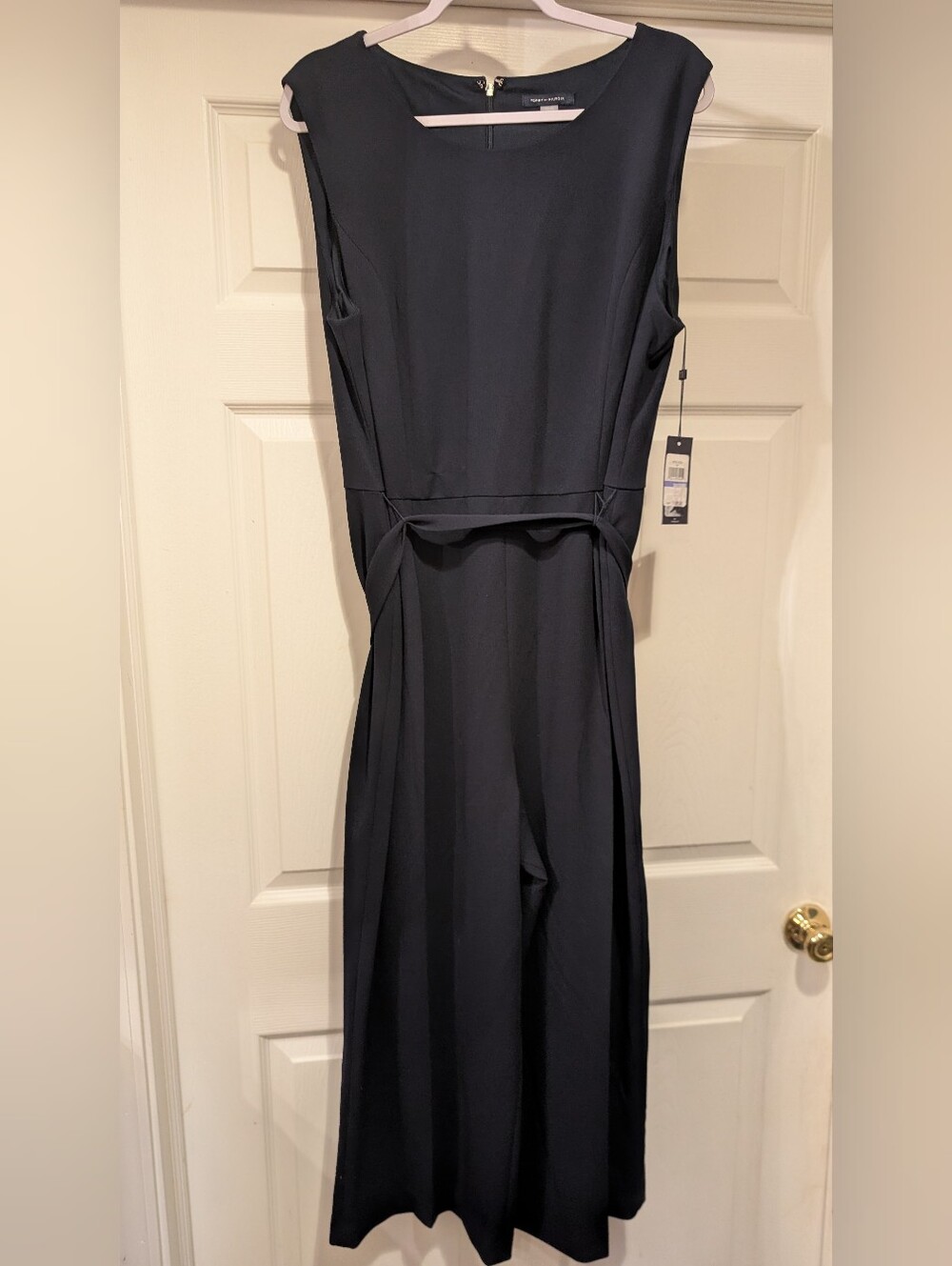 NWT Tommy Hilfiger Cropped Scuba Crepe Jumpsuit 18 Plus Wide Leg One Piece